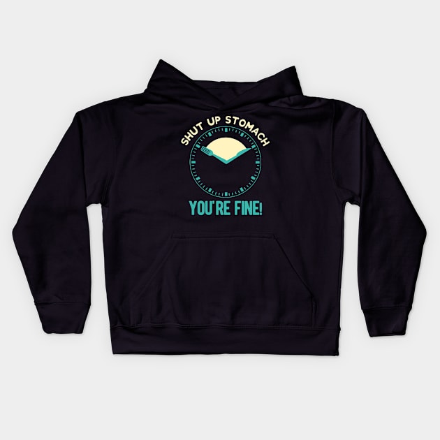 Funny Fasting Kids Hoodie by TheVintageChaosCo.